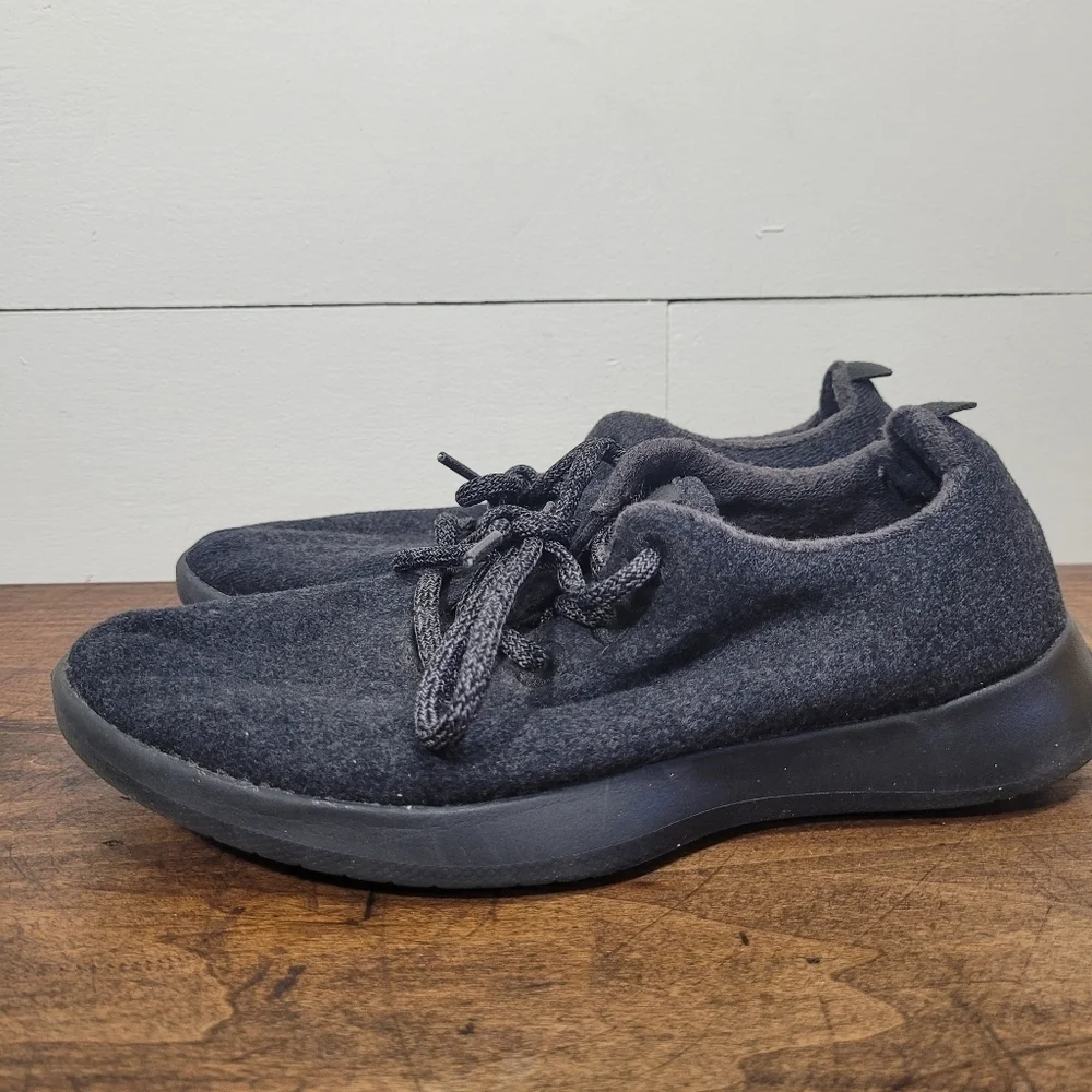 allbirds Shoes Women's sz 8 Black Wool Runners Athletic Sneakers
